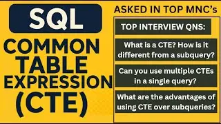 SQL WITH Clause with examples | SQL CTE (Common Table Expression) | CTE vs Subquery in SQL