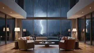 The Cozy Storm Sanctuary ☕⛈️ Healing Rain on Window for Ultimate Relaxation & Sleep