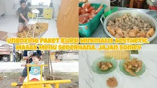 Unboxing Paket Kursi Minimalis Aesthetic. Masak Menu Sederhana. Jajan Somey.