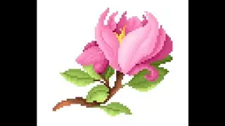 Pixel Art i colored Flower 🌺 # 141