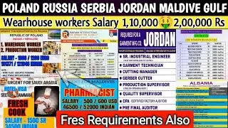 Wearhouse workers,Packing Jobs for Poland Serbia Europe Jordan Russia Maldive Gulf country Free also