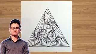 How to draw Triangle Spiral || Tutorial || Geometrical drawing || Geometric pattern || 5 ||