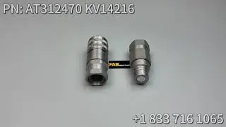 Fab Heavy Parts Hydraulic Flat Face Coupler Kit AT312470 KV14216 For John Deere 250 317 325 332D
