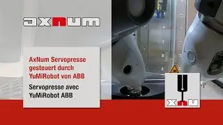 AxNum Handarbeitsplatz mit Servopresse gesteuert durch YuMiRobot von ABB