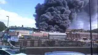 Whicked explosion byker bank fire filmed by Yousaf 19.5.11