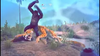 Machairodus Team Vs Ape Team Fighting in Ancestors|149