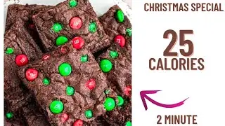 Low Calorie Brownies in just 2 minutes-Christmas dessert