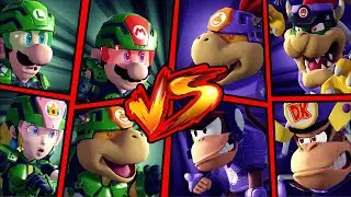 MARIO, LUIGI, PEACH, BOWSER JR CUP BATTLES - WINNER  or LOSER - Mario Strikers Battle League