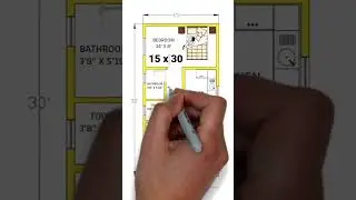 15 x 30 house plan || Ghar ka naksha || ghar ka plan || autocad || home plan #viralshorts