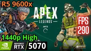 Apex Legends RTX 5070, Ryzen 5 9600X, 1440p High, benchmark