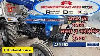 2026 Model Powertrac 439 RDX Tractor | कम दाम में ज़बरदस्त ताकत 💪 | Full Hindi Review @hisfarmhouse 
