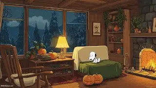 [𝗮𝘂𝘁𝘂𝗺𝗻 𝗽𝗹𝗮𝘆𝗹𝗶𝘀𝘁] Cozy Autumn Olides Jazz with Snoopy ☕ Night Rain Chillin' Fall Vibe