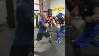 Best friends on the boxing floor.