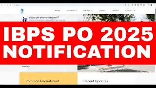 IBPS PO 2025 NOTIFICATION