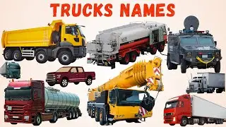 Learn Truck Names in English for Kids  Types of Trucks  Vehicle Vocabulary | Fire Truck  #trucks