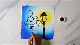 Step by step vintage lamp painting for Christmas. How to paint vintage lamp. Christmas gift ideas.