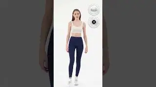 Kadın Lacivert Cepli Luna Model Y&uuml;ksek Bel Toparlayıcı Parlak Kemerli Push Up Korse Spor Disco Tayt