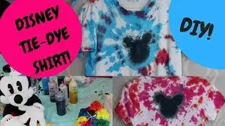 Mickey Mouse Tie Dye Shirt Tutorial DIY Disney Vacation Fun!