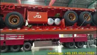 China flatbed trailer 40feet flat deck trailer, tri axles container flatbed trailers shipping to DRC