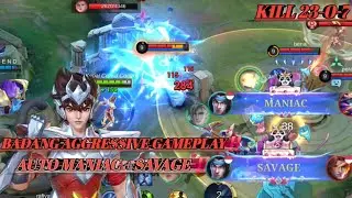 Badang Aggressive Gameplay‼️Mode Maniac + Savage 🔴 Unstoppable‼️Badang GamePlay Mobile Legend #mlbb 