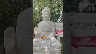 🤍 Shop Online White Stone Buddha Sculpture | Minimalist Home & Garden D&eacute;cor | Stonemart &trade; India