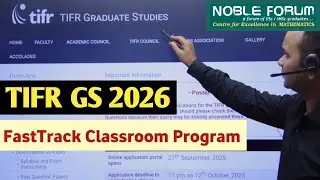 TIFR GS 2026 Mathematics &ndash; FastTrack Classroom Program & Important Updates | Noble Forum, India