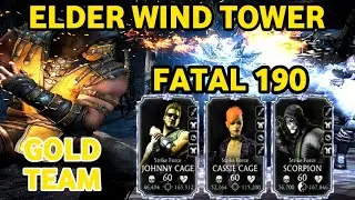 elder wind tower | fatal battle 190 | with gold team | easy win | best talent tree | mk mobile .