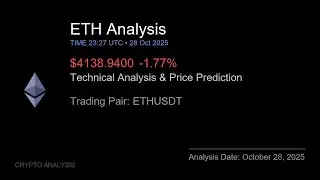 ETH (ETHUSDT) Technical Analysis - Price Prediction & Buy or Sell October 28, 2025