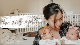 twins are 1 month old! update on sleep, features, personality...