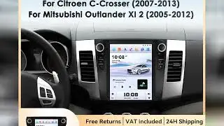 Hizpo For Tesla Style Stereos for Citroen C-Crosser Peugeot 4007 Mitsubishi Outlander XL 2 2005 - 20