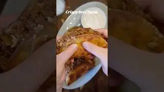 Crispy beef Tacos 🌮 #asmrsounds #recipe #food #cooking #easyrecipe #asmr #tacos #subscribe