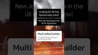 🔥 New UK Visa Sponsorship Jobs 2025! | Apply Now 💼🇬🇧 #ukjobs #sponsorshipjobs #ukjobs2025