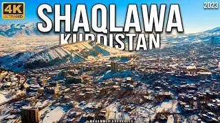 Shaqlawa Covered in Snow 2023 4K Drone Footage ERBIL KURDISTAN NATURE