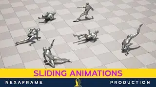 Sliding || Showcase || Unreal Montage Play || Unity