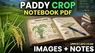 Paddy Crop Complete Notes 📘 | Handwritten Notebook PDF with Images | Rice Cultivation