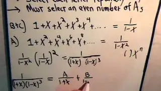 Difficult Combination Problem Solved With Generating Function- Example 5 Part A