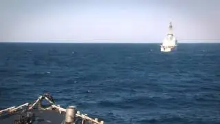 On board HMCS Fredericton for NATO anti-submarine warfare exercise