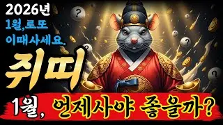 쥐띠 1월 로또 언제 사야 할까? – 2026년 행운의 날짜와 숫자