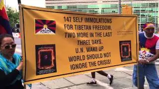 Tseten Lhagyal la (TNC NY) talk for today protest.