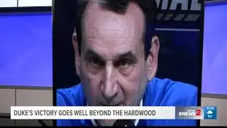 The relationship between Coach k and Johnny Dawkins Anchor read