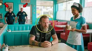 Black Woman Defends A HELL'S ANGEL From Police, 200 Bikers Show Up At Her Diner The Next Day.