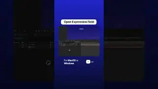 Quickly Open Expression Field in After Effects (shortcut) #shorts