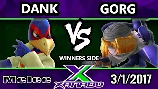 S@X 191 - Dank (Falco) Vs. Gorg (Sheik) - SSBM Tournament - Smash Melee