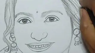 Realistic girl face drawing step by step 