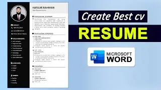 Resume for Job Application | Resume in MS Word | Resume Format | Resume Kivabe Banabo, Resume Bangla