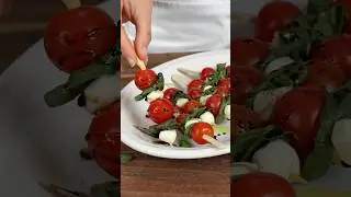 Caprese Skewers = The Ultimate Bite-Size Crowd Pleaser #shorts