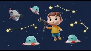 Ten Little Spaceships Flying High | Outer Space Counting Song for Kids | Fun Learning Rhyme