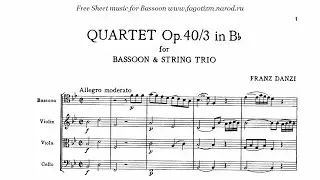 Franz Ignaz Danzi: Bassoon Quartet Nr. 3 in Bb Major, Op. 40 - P. 271/3 (18XX)