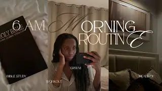 6AM PRODUCTIVE MORNING ROUTINE ♡ productive | school |  GRWM | christian |  healthy