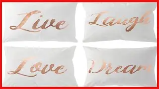 Great product -  Juvale Set of 4 Rose Gold Throw Pillow Covers for Couches and Sofas, Live Laugh Lov